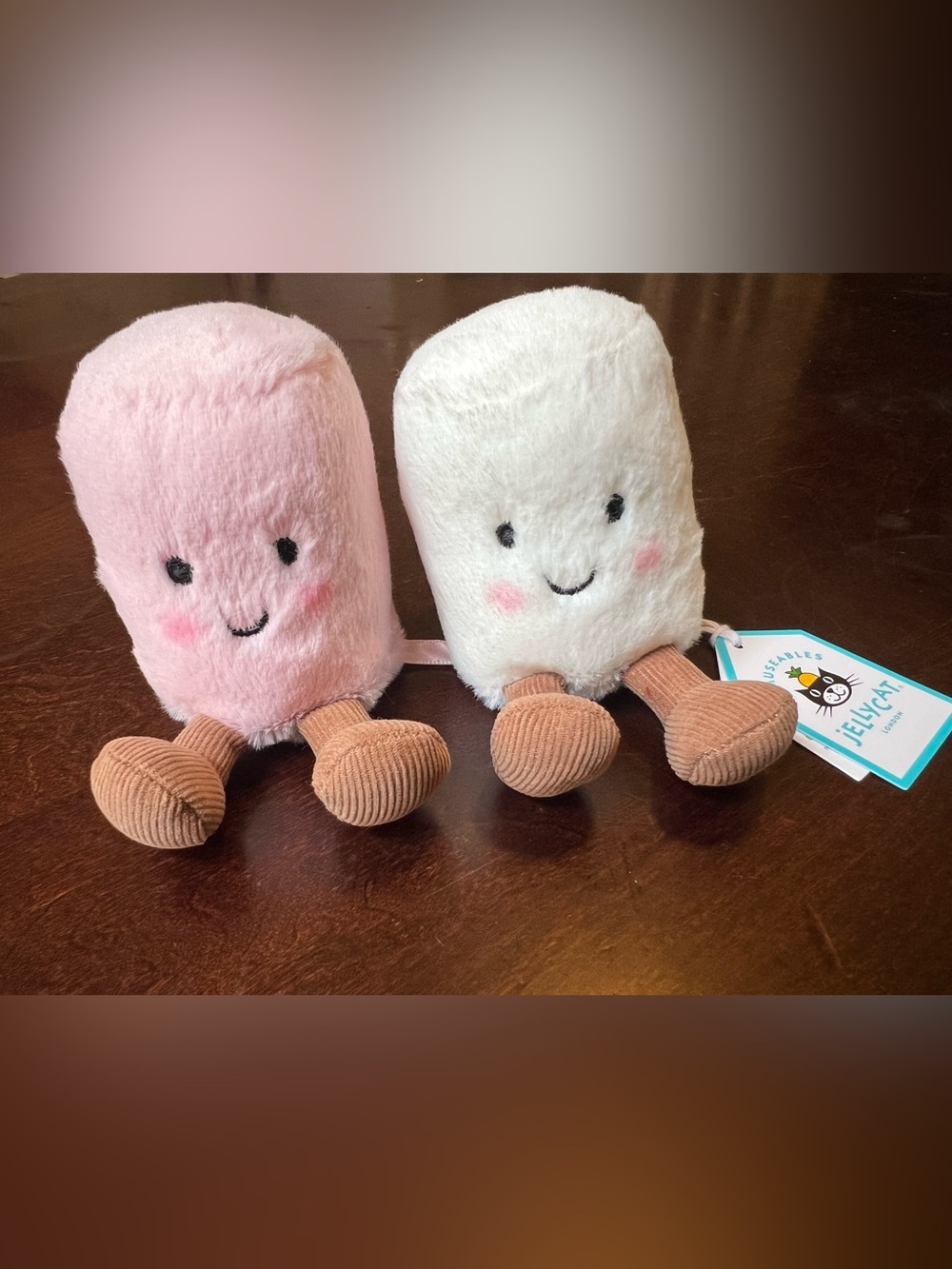 JELLYCAT AMUSEABLES PINK AND WHITE MARSHMALLOWS